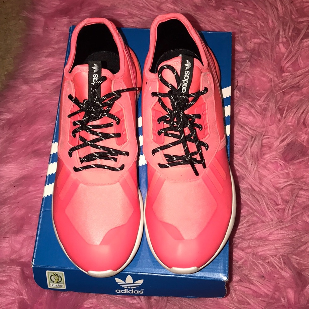 Pink & Black Adidas Tubular Runner K Sz 6.5